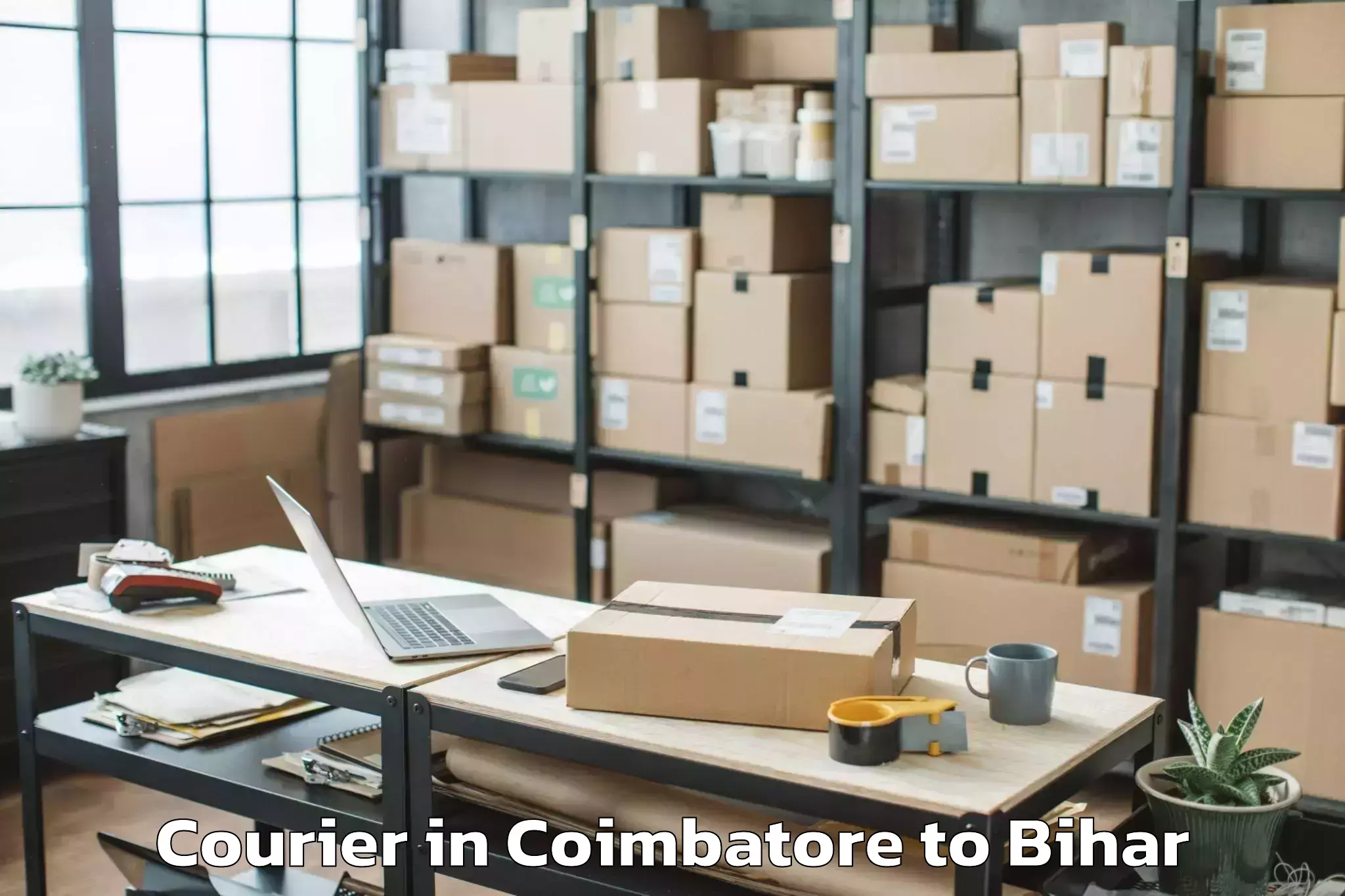 Book Coimbatore to Lauriya Nandangarh Courier